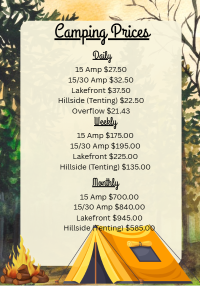 camping prices website 2025